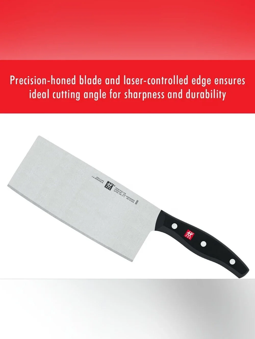 ZWILLING Twin Signature 7-inch Chinese Vegetable Cleaver, Razor-Sharp.